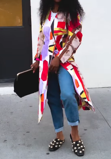 Colorblock Printed Jacket