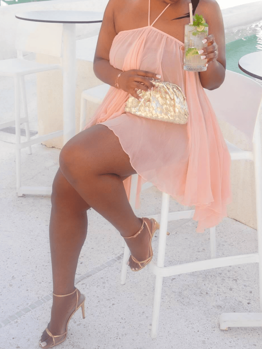 Sexy Halter Neck Loose Mini Dress