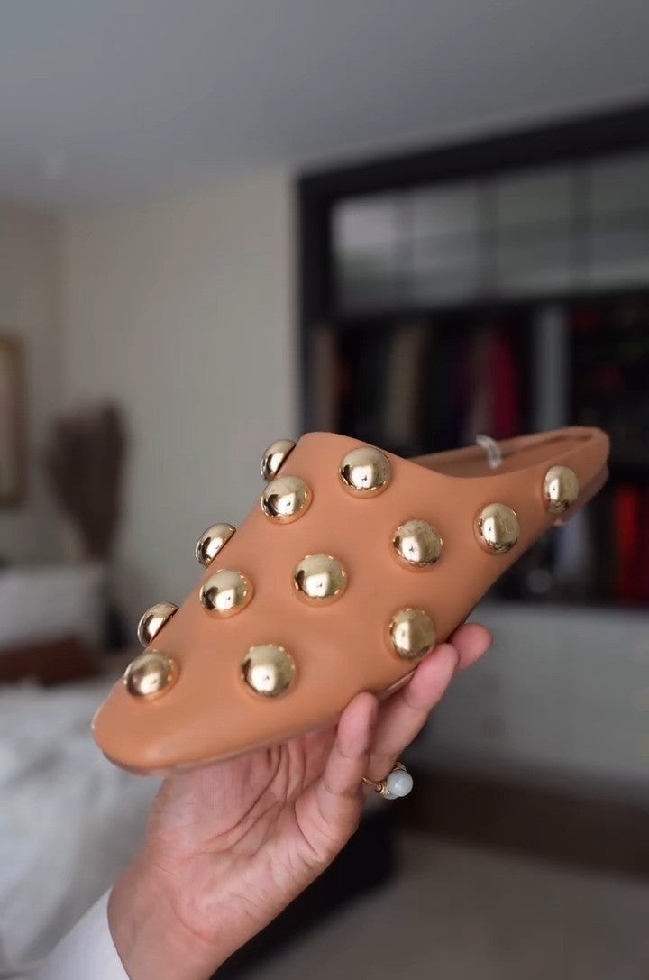 Gold Embellished Flats