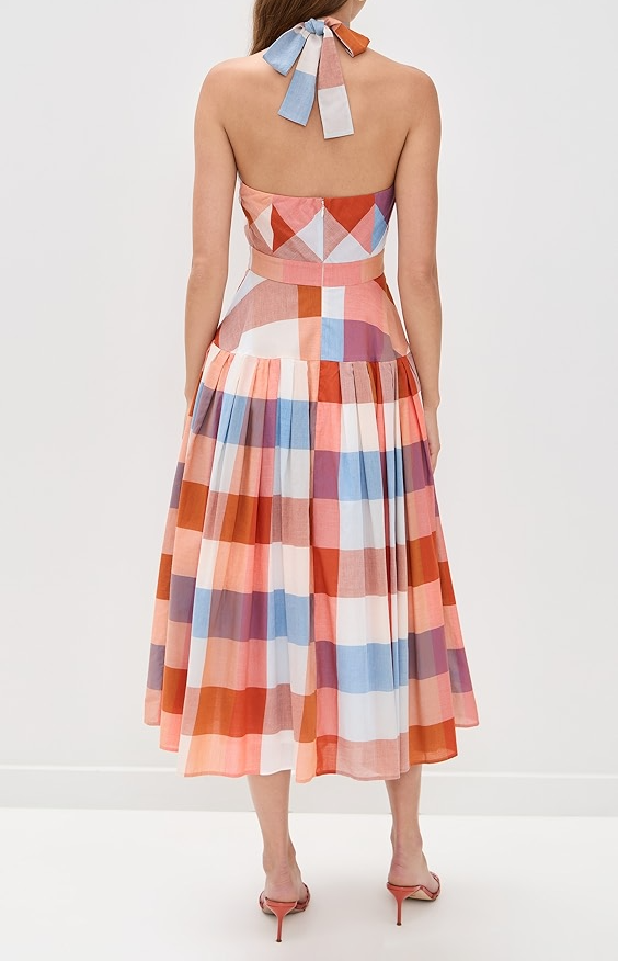 Multicolor Plaid Sleeveless Dress