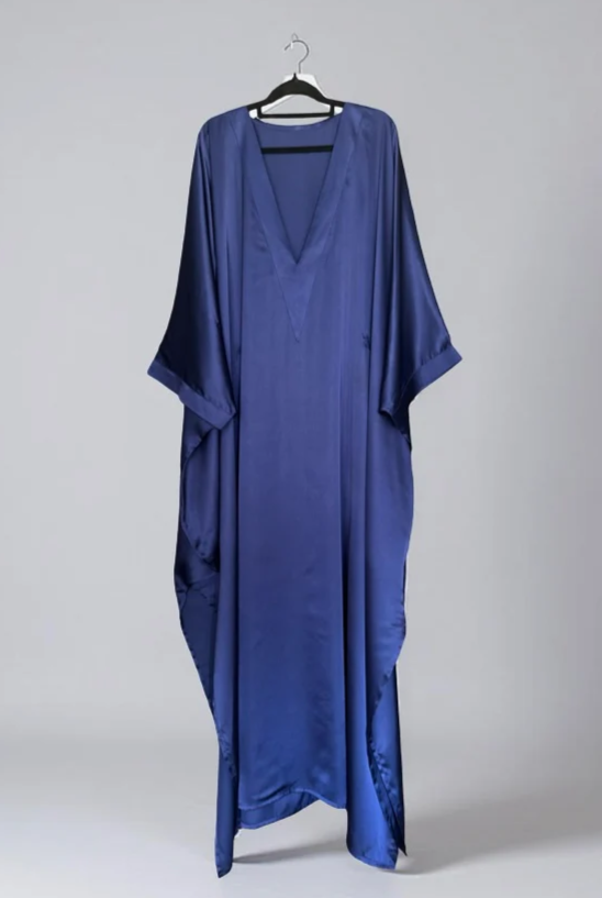Silk Batwing Sleeve Dress