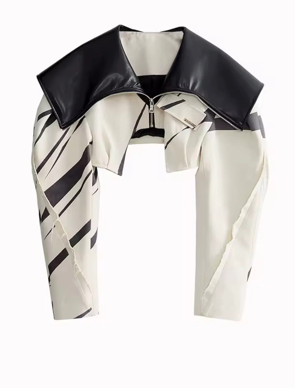 Cropped Moto Jacket + Power Play Utility PU Pants