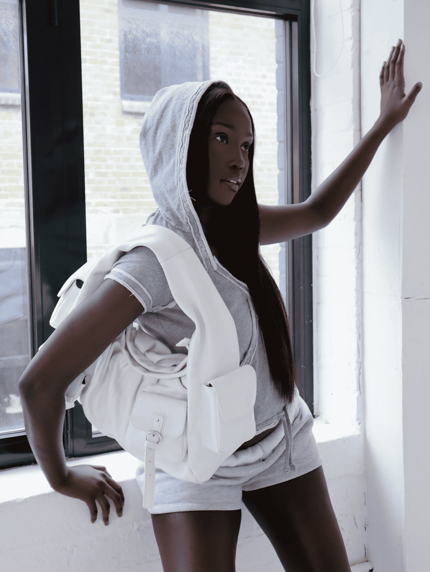 Leather Multi-Pocket Tote Bag