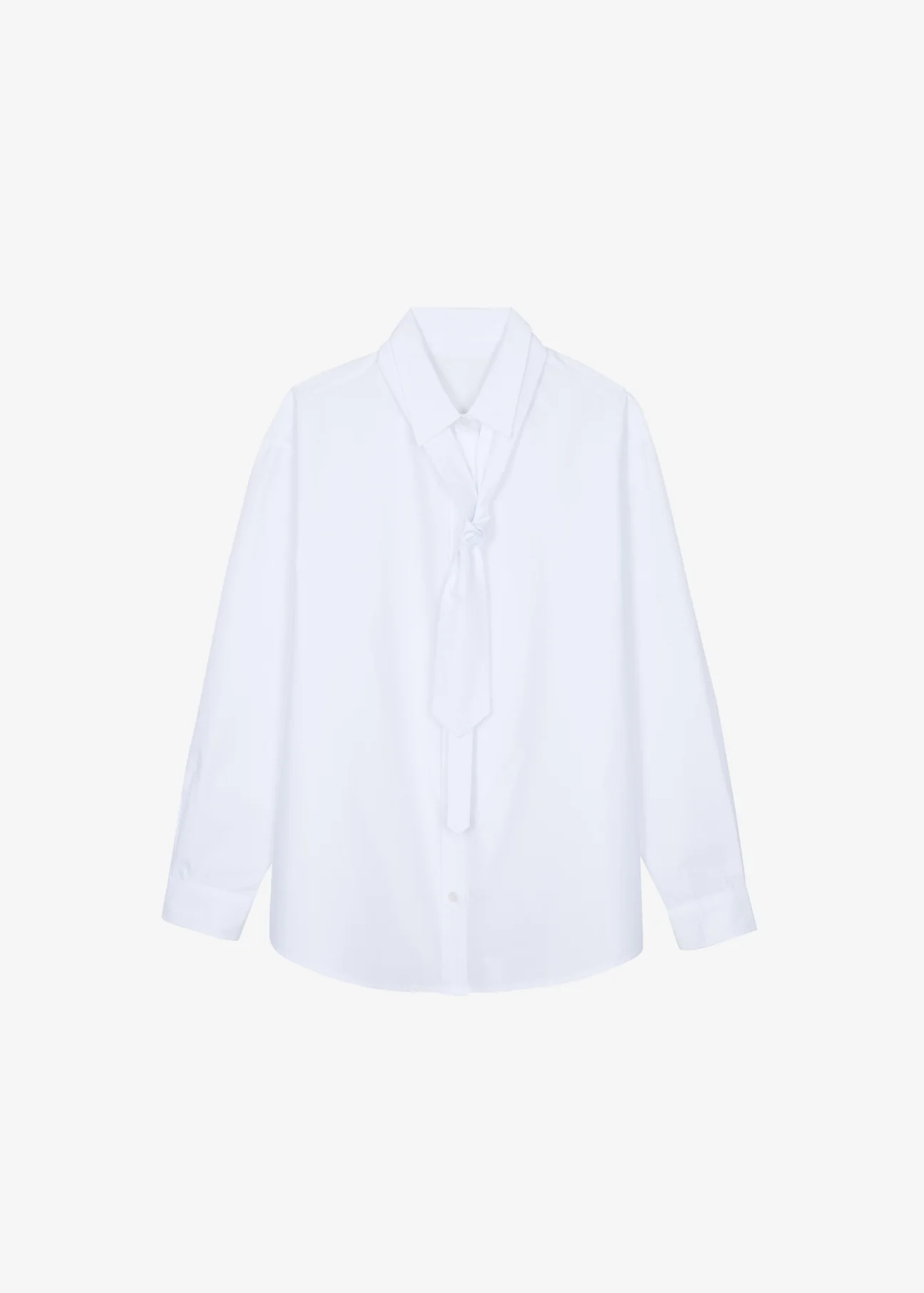 Tie Neck Shirt - White