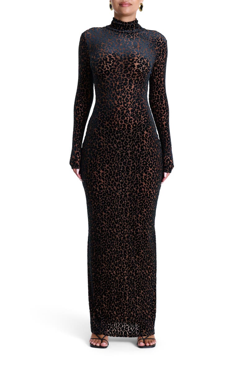 Leopard Print Long Sleeve Jumpsuit/Dress