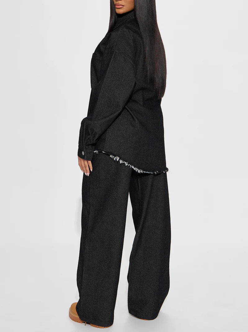 Relaxed Denim Pant Set