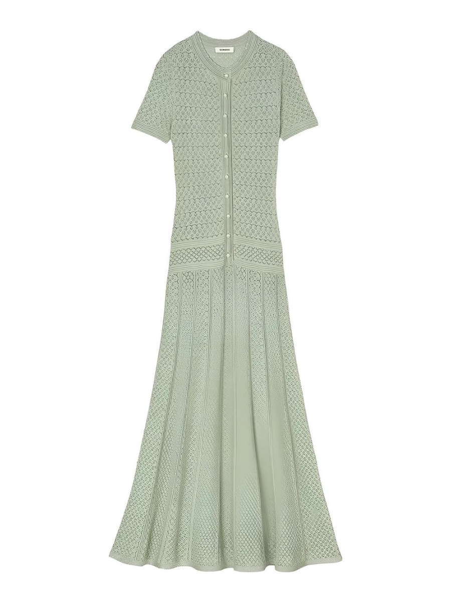 Knitted Button Maxi Dress