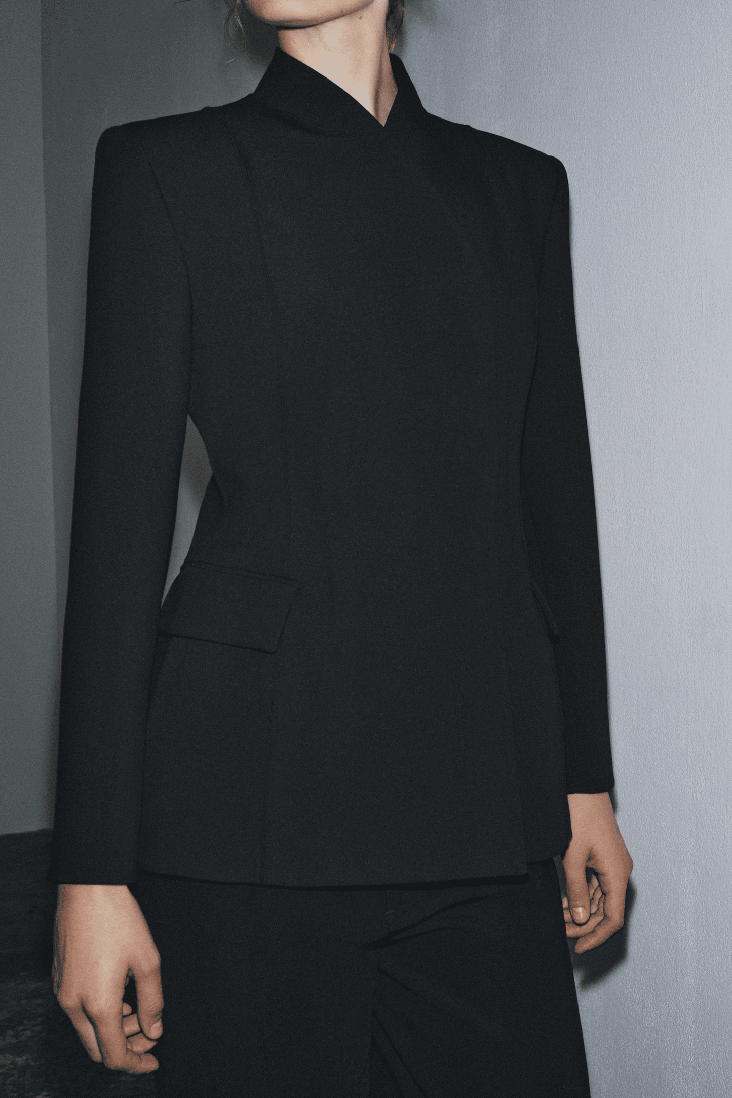 Tailored Pleated Blazer