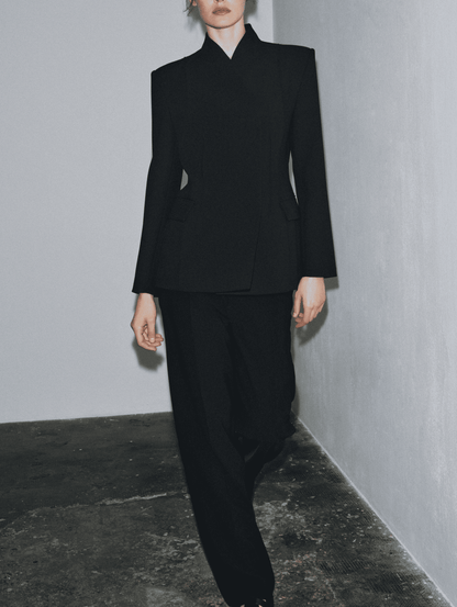 Tailored Pleated Blazer