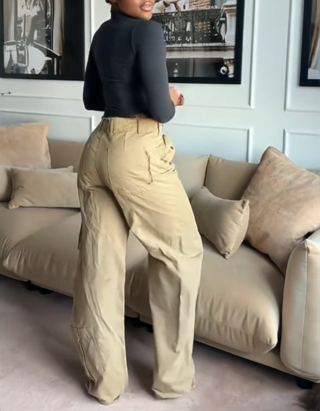 Wide-Leg Baggy Cargo Jeans