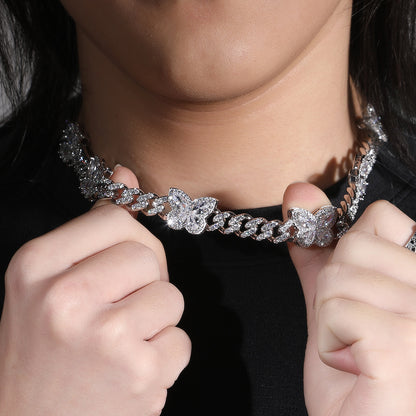 Dazzle Rhinestone Butterfly Chain