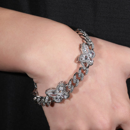 Dazzle Rhinestone Butterfly Chain