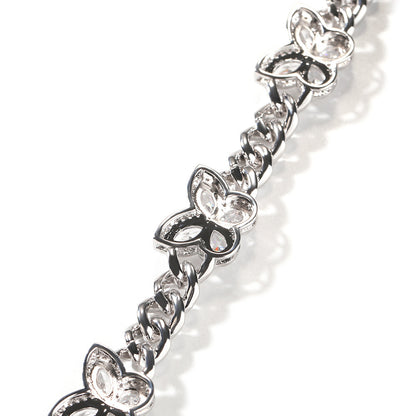 Dazzle Rhinestone Butterfly Chain