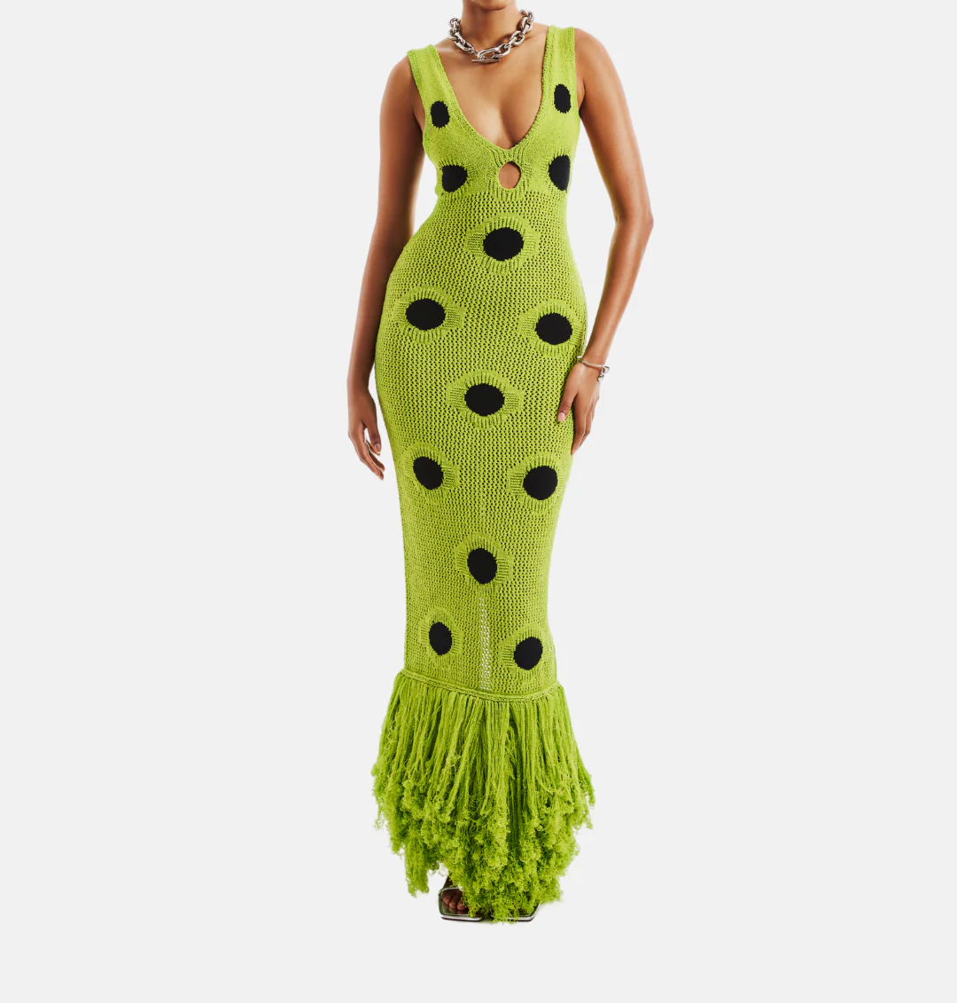 Elegant Knit Sleeveless Long Dress