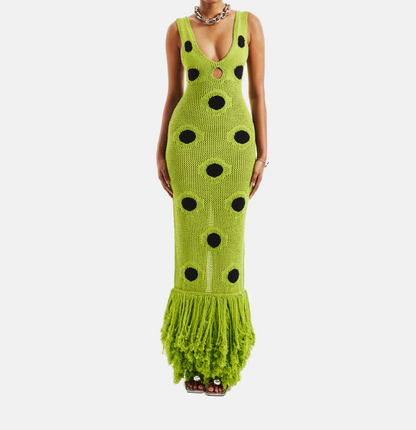 Elegant Knit Sleeveless Long Dress