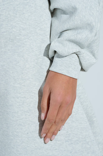 Cozy Sweatshirt Jumpsuit  In Black / Gray