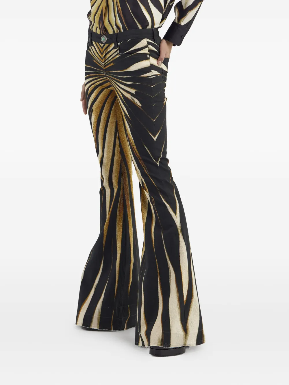 Printed Flared Trousers