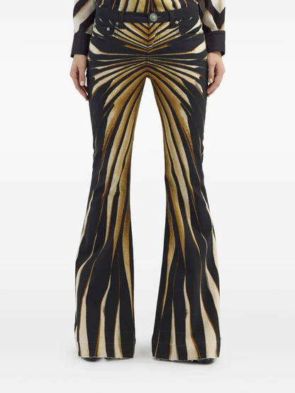 Printed Flared Trousers