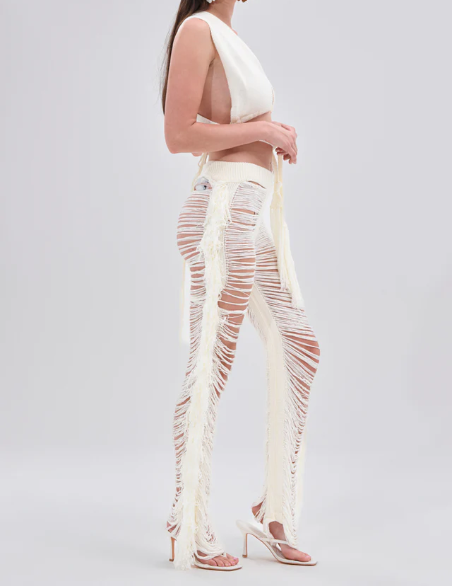 Best Dress Fringe Bralette And Legging Two Piece Set