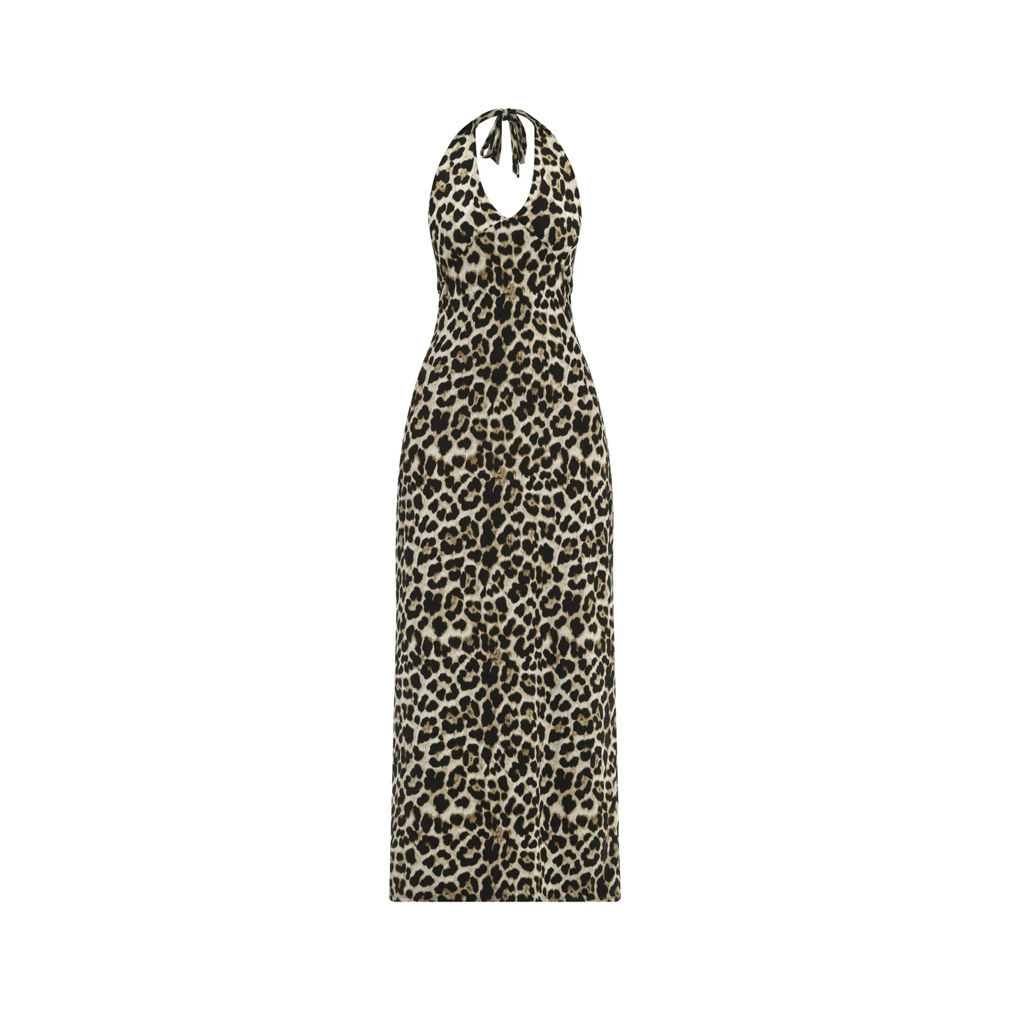 Leopard Print Sexy Backless Maxi Dress
