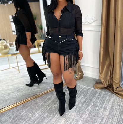 Down South Fringe Shorts