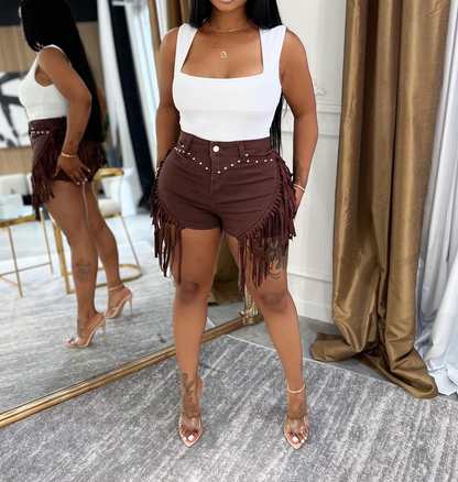 Down South Fringe Shorts