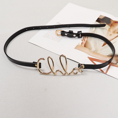 Genuine Leather Clover Wind Belt