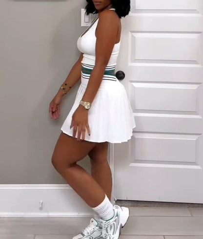 Active Seamless Pleated Skort Set