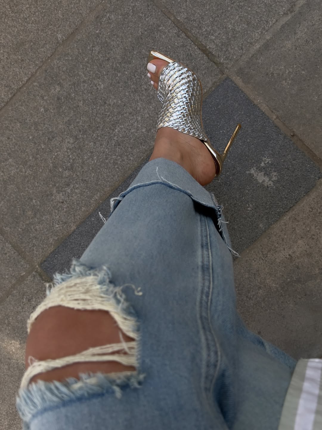 Elegant Silver High Heels