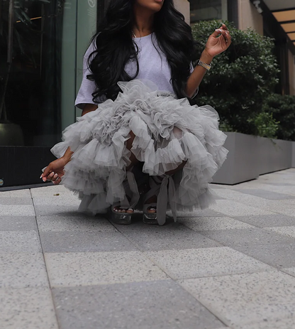 Gray Tulle Dress