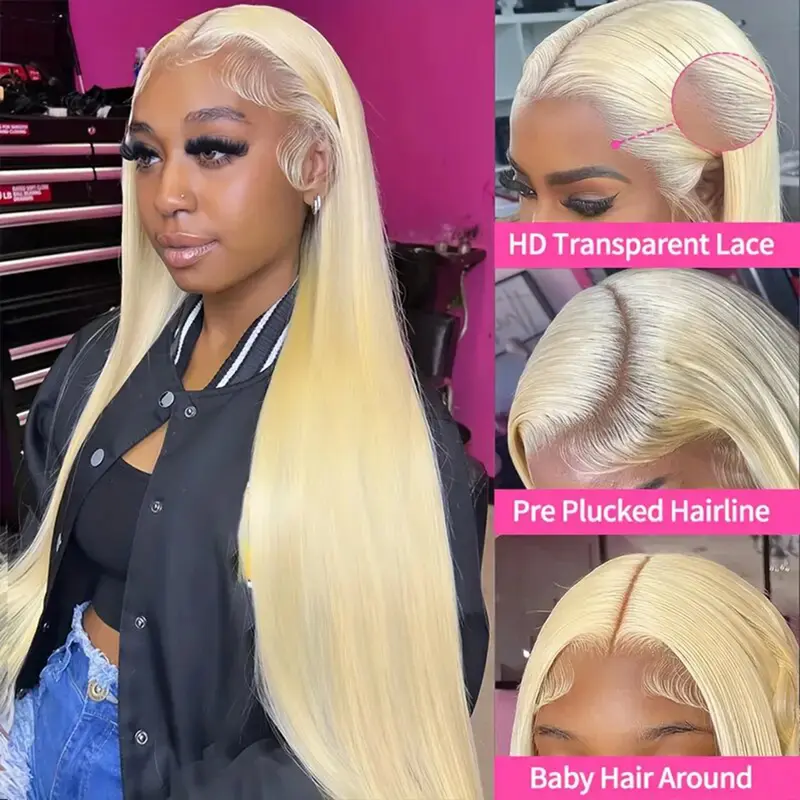 Blonde 14-32inch HD Lace Frontal Wig ，Can Be Dyed & Restyle