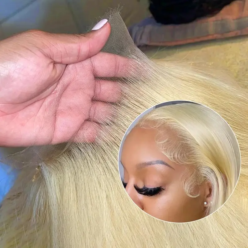 Blonde 14-32inch HD Lace Frontal Wig ，Can Be Dyed & Restyle