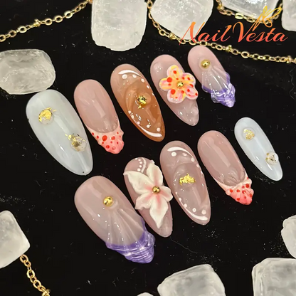 100% Handcrafted 3D Press-On Nails | Reusable, Long-Lasting, Salon-Quality