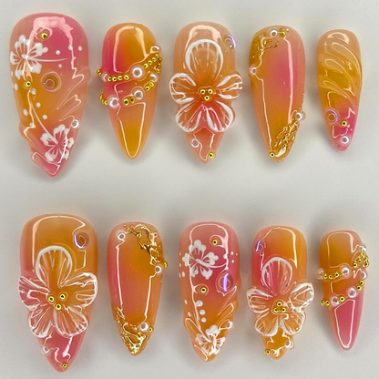 100% Handcrafted 3D Press-On Nails | Reusable, Long-Lasting, Salon-Quality