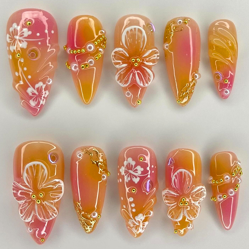 100% Handcrafted 3D Press-On Nails | Reusable, Long-Lasting, Salon-Quality