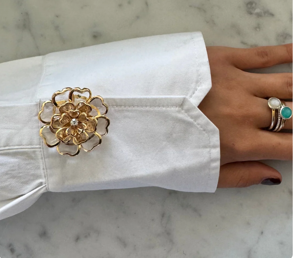 Bisous  Flower Cufflinks 1 Set