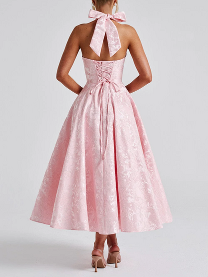 Printed Bow Effie Midx Dress