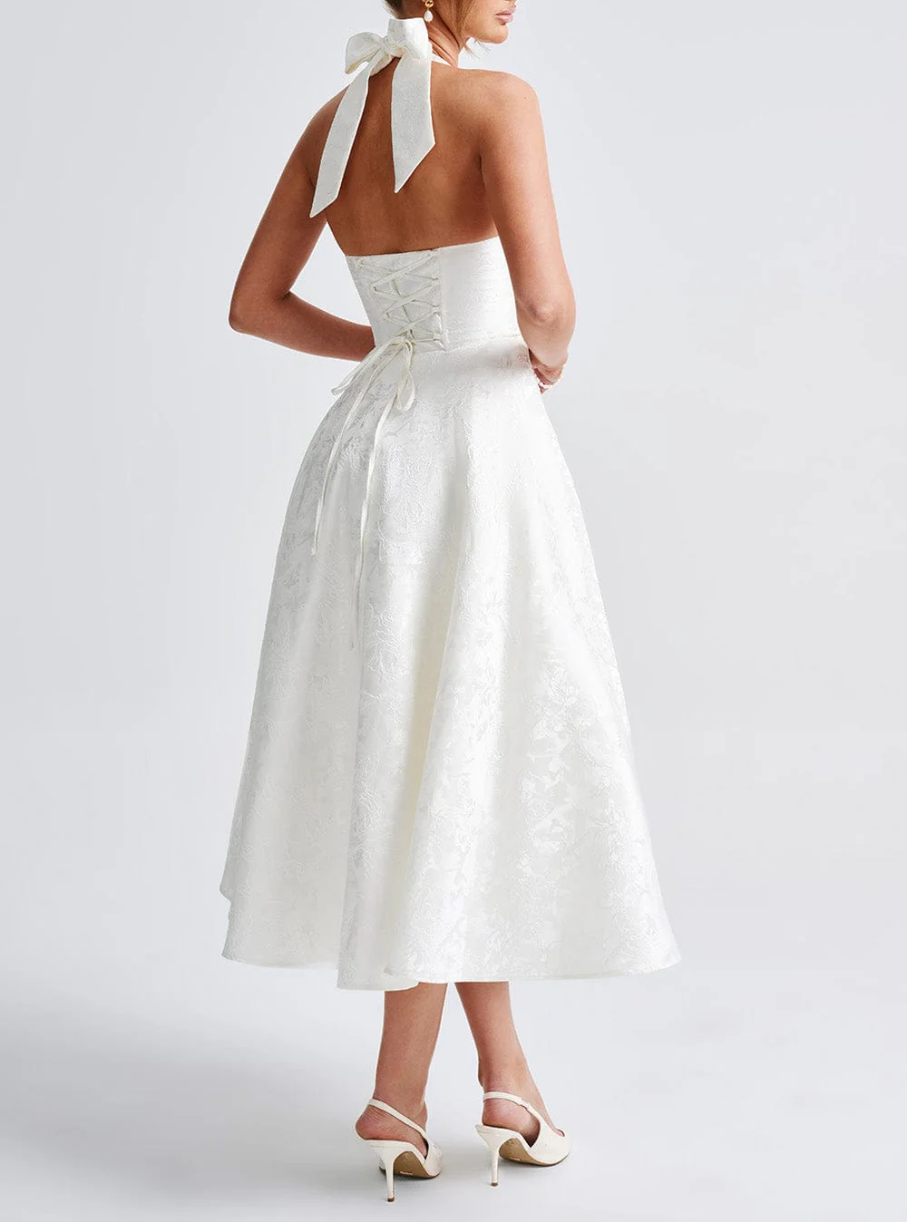 Printed Bow Effie Midx Dress