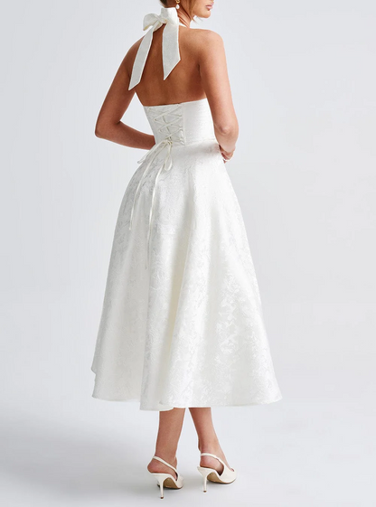 Printed Bow Effie Midx Dress