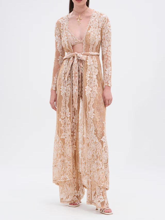 White Lace and Tulle 3-Piece Set