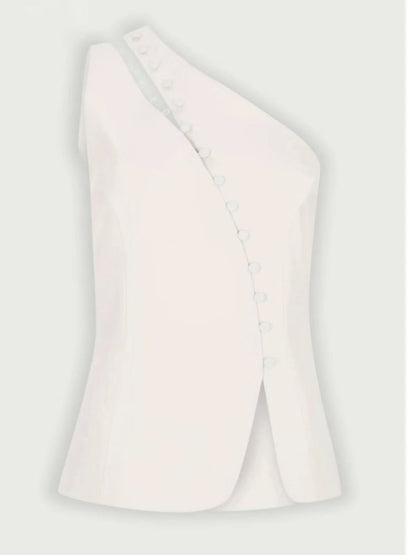 Asymmetric  Button Casual Vest