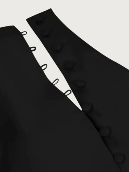 Asymmetric  Button Casual Vest