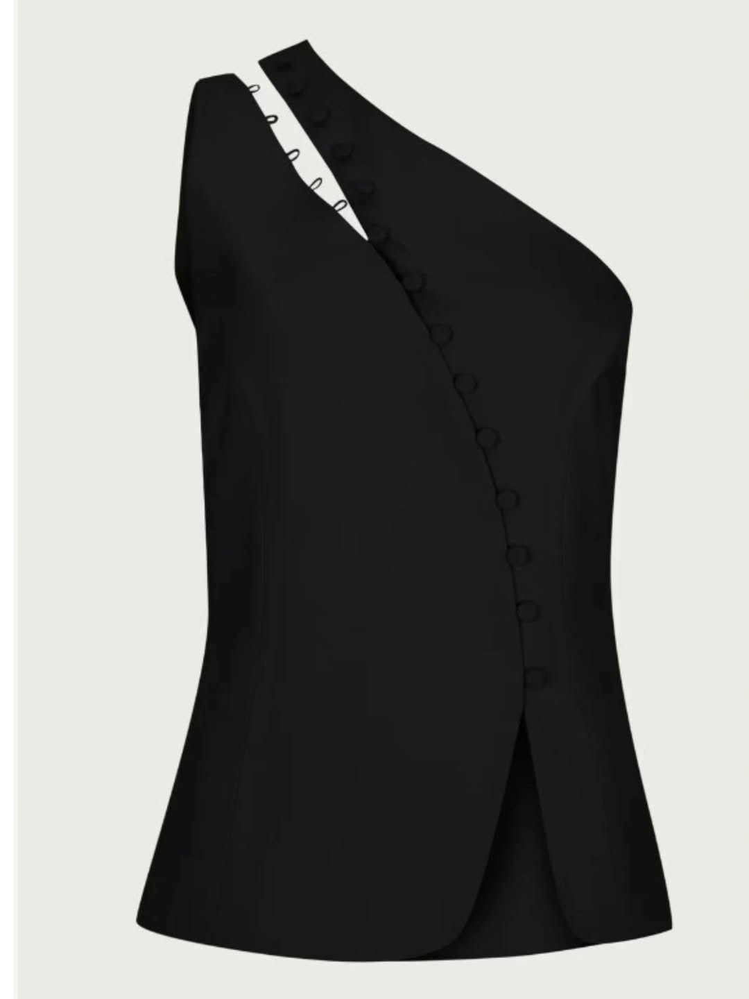 Asymmetric  Button Casual Vest