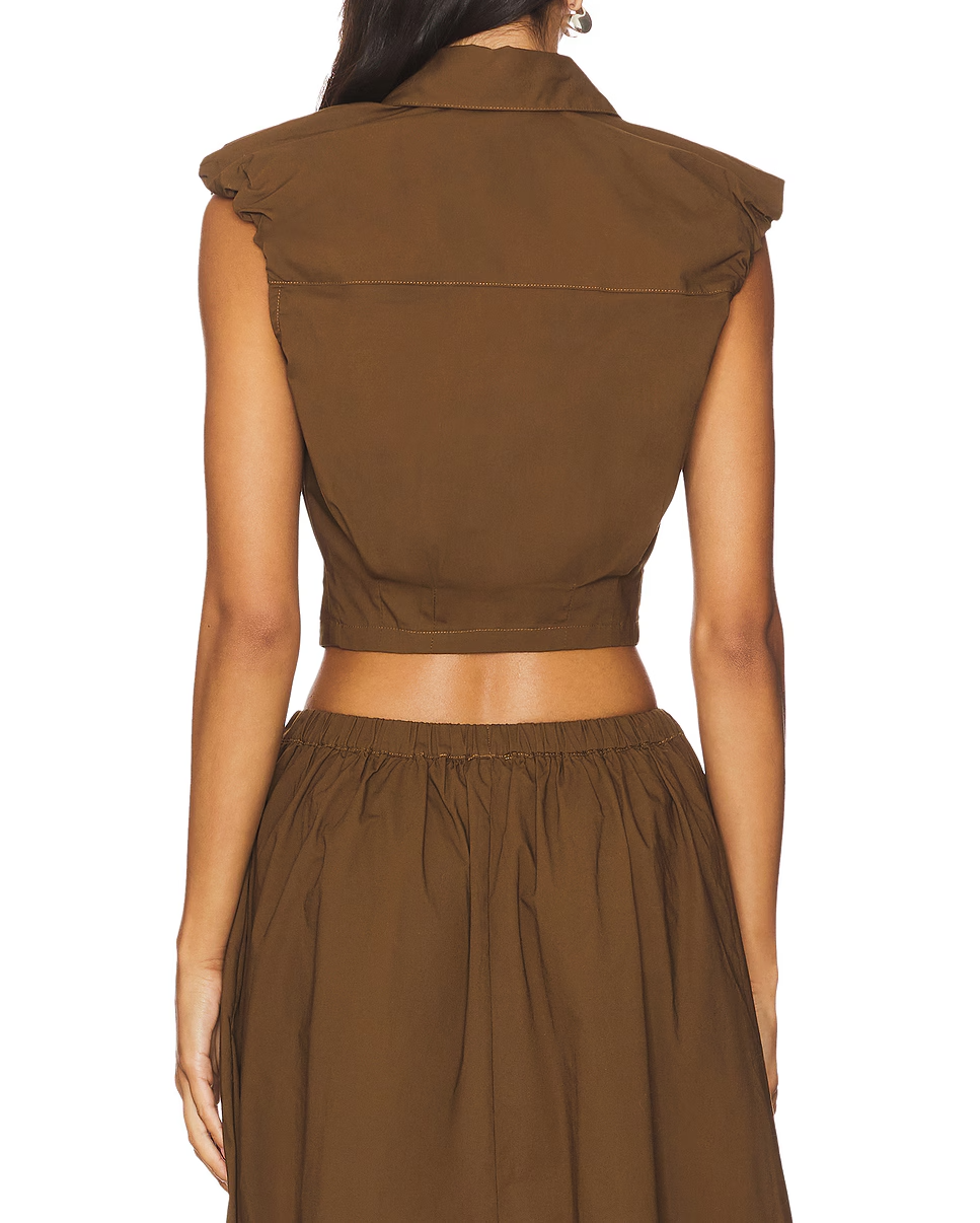 Sexy Elastic Sleeveless Top + Elastic Half Body Skirt