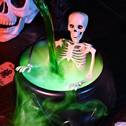 Halloween Cauldron Decor with Magic Floating