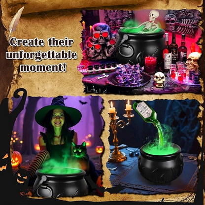 Halloween Cauldron Decor with Magic Floating