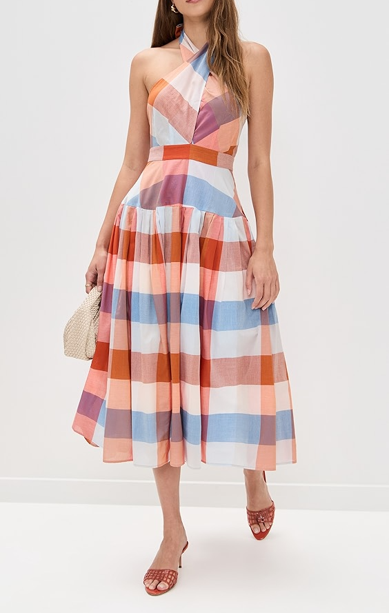 Multicolor Plaid Sleeveless Dress
