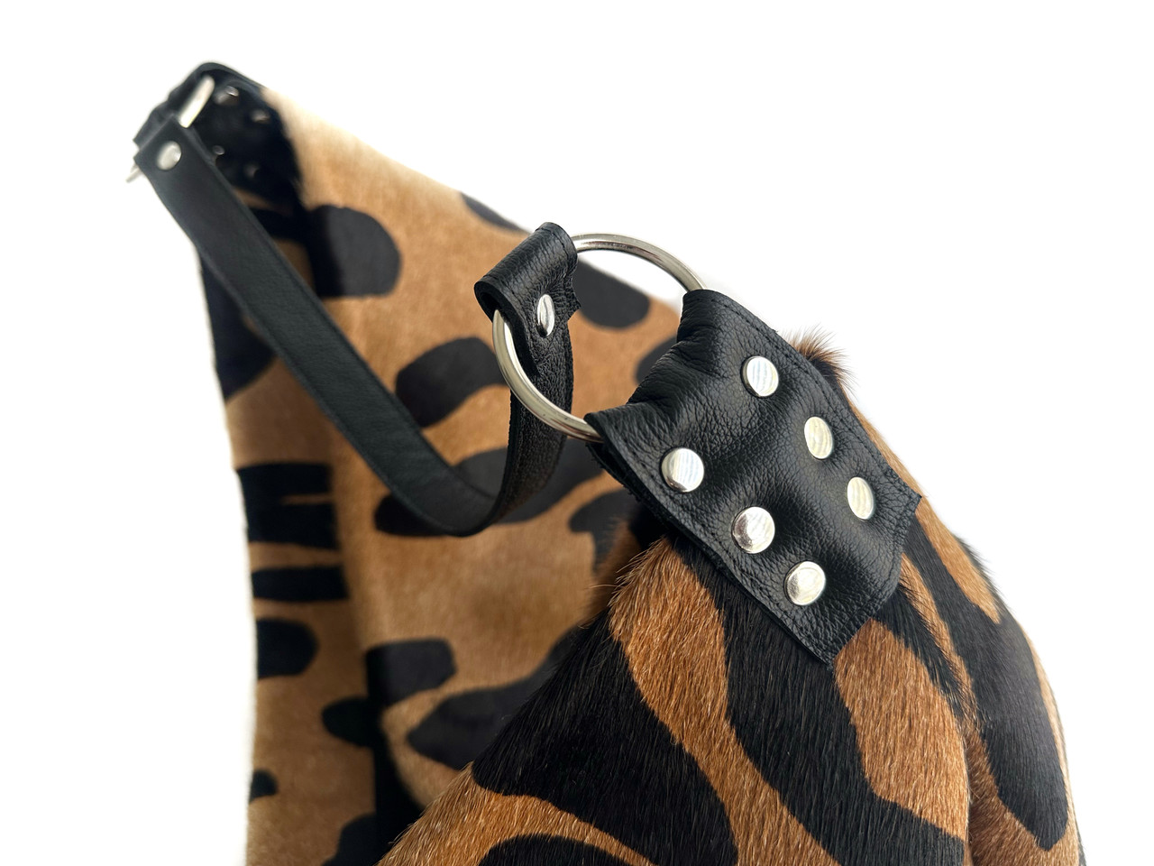 Leopard print bag with large capacity