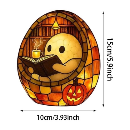 Clearance！3D Stained Resin Halloween Ghost Lamp