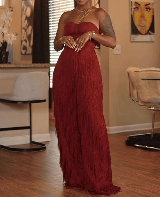 Fringe Corset & Pants Set